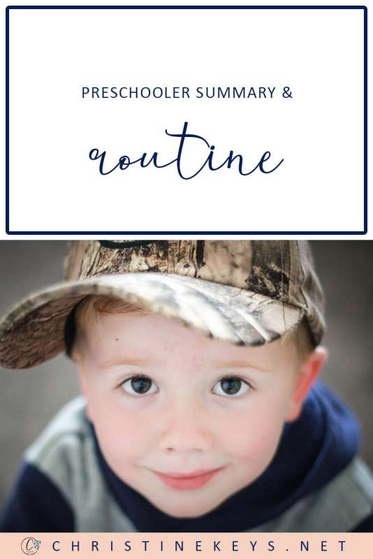 Preschooler Summary & Routine || Read about Jack's routine at 3-years old. Find out what milestones he has reached and what he is learning. #parenting #preschooler #preschoolerroutine #routine #toddler #motherhood