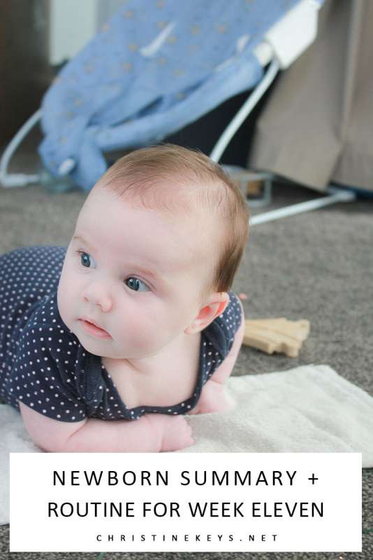 Newborn Summary + Routine for Week Eleven || Read all about Charlotte's routine in her 11th week as well as the major feeding issues we had and how we eventually found the reason behind them. #baby #babies #newborn #routine #babyroutine #babysleep #babysleeproutine #babyschedule #motherhood #parenting