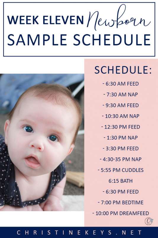 Week Eleven Newborn Sample Schedule || Read all about Charlotte's routine in her 11th week as well as the major feeding issues we had and how we eventually found the reason behind them. #baby #babies #newborn #routine #babyroutine #babysleep #babysleeproutine #babyschedule #motherhood #parenting